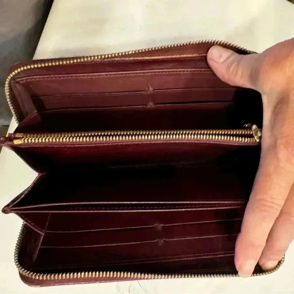 LOUIS VUITTON Long Wallet Zippy Monogram Vernis Bordeaux Date Code SP2120 - Picture 6 of 16